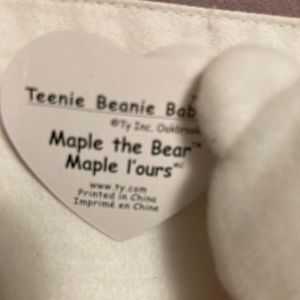 Ty Teenie Bear Maple
